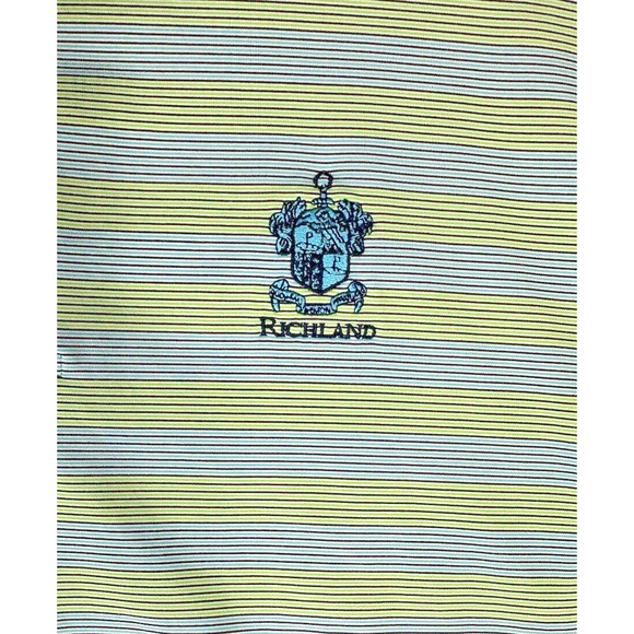 Peter Millar Golf Polo Men's Medium Southern Comfort Richland Crest Performance - Picture 3 of 12